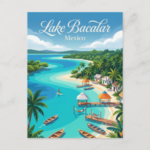 Carte Postale Lac Bacalar (Lagune des Sept Couleurs) Mexique