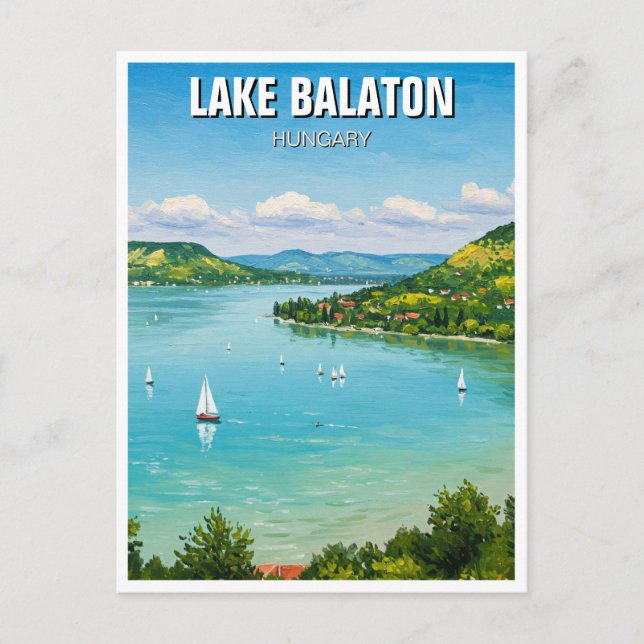 Carte Postale Lac Balaton Hongrie Voyages (Devant)