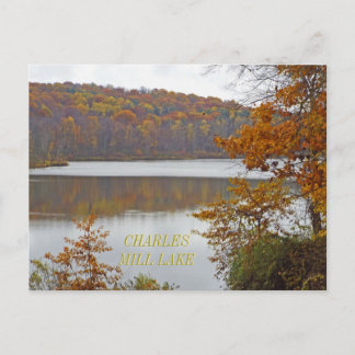 CARTE POSTALE LAC CHARLES MILL EN AUTOMNE/MANSFIELD, OHIO, ÉTATS
