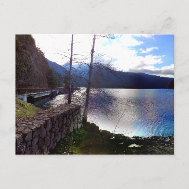 Carte Postale Lac Croissant au large de la route 101 des États-U (Devant)