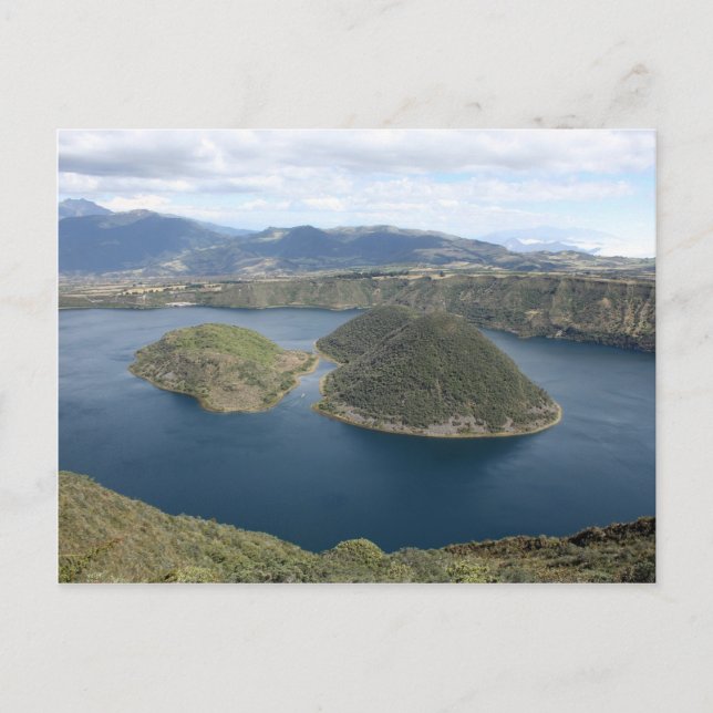 Carte Postale Lac Cuicocha - Un lac de cratère volcanique en Equ (Devant)