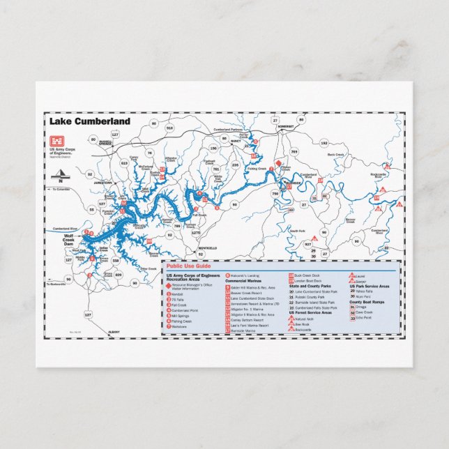 Carte Postale Lac Cumberland (Devant)