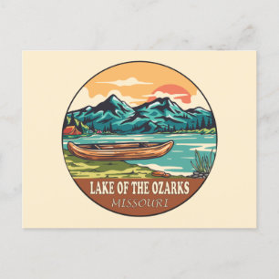Carte Postale Lac des Ozarks Missouri Emblème de Bateau Pêche