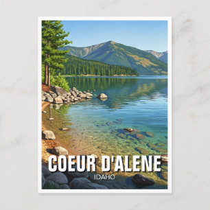 Carte Postale Lac d'Idaho Coeur d'Alene