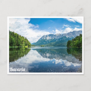 Carte Postale Lac Eibsee en Bavière, Allemagne