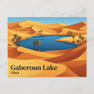 Carte Postale Lac Gaberoun Libye