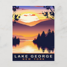 Lac George, NY, Coucher de soleil romantique, Voya