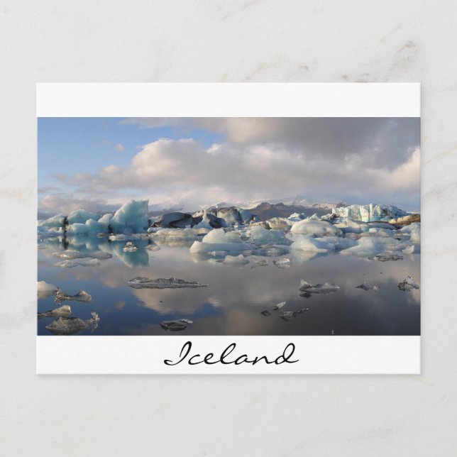 Carte Postale Lac glacier de Jokulsarlon en Islande (Devant)