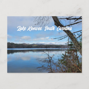 Carte Postale Lac Keowee en Caroline du Sud, réflexion sur la mo