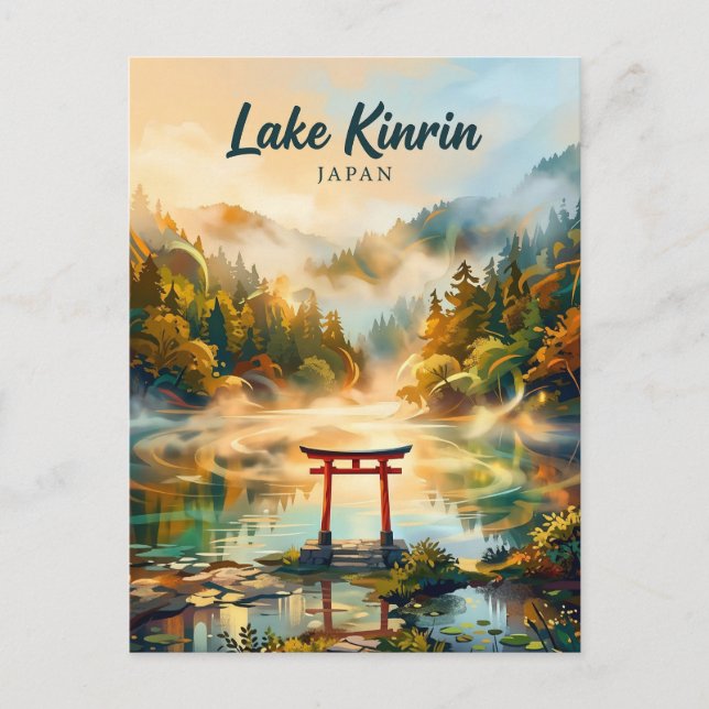Carte Postale Lac Kinrin Yufuin Japon (Devant)
