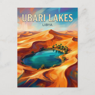 Carte Postale Lac Mandara, Mer de sable d'Ubari Libye