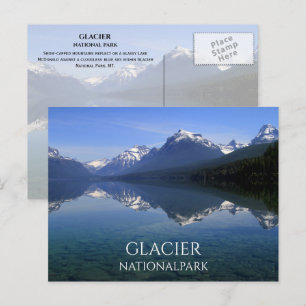 Carte Postale Lac McDonald, Réflexion des montagnes, Glacier NP