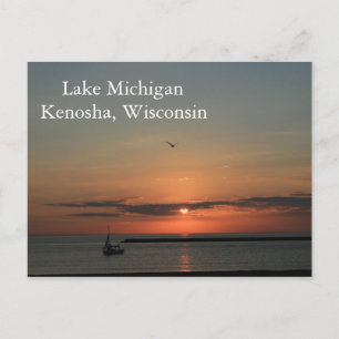 Carte Postale Lac Michigan, Kenosha Wisconsin