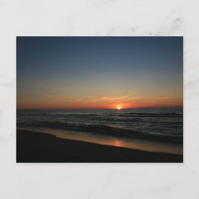 Carte Postale Lac Michigan Sunset 2 (Devant)