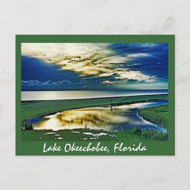Carte Postale Lac Okeechobee, Floride, États-Unis (Devant)