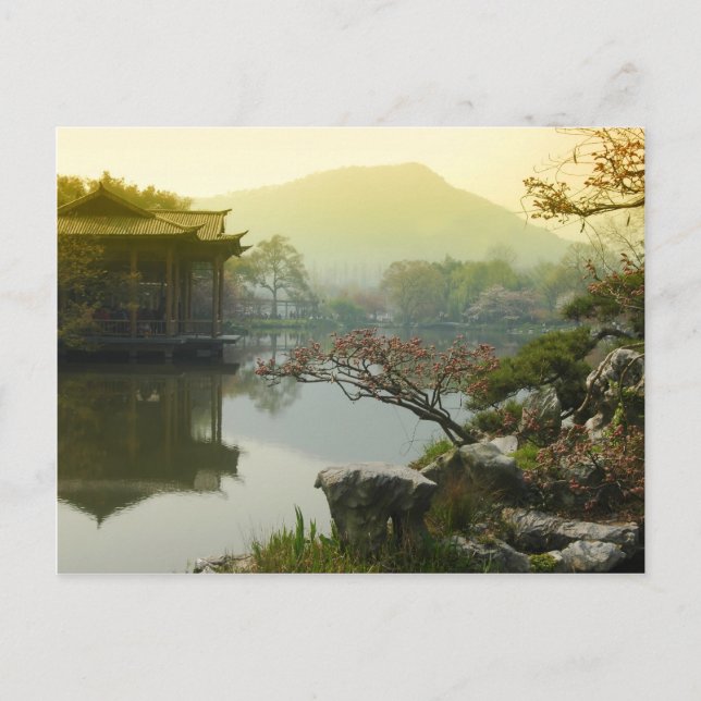 Carte Postale lac ouest, Chine (Devant)