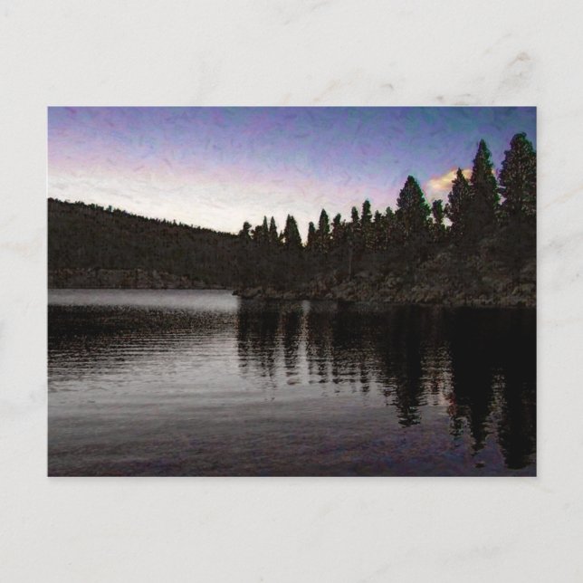 Carte Postale Lac Rock Creek à Dusk (Devant)