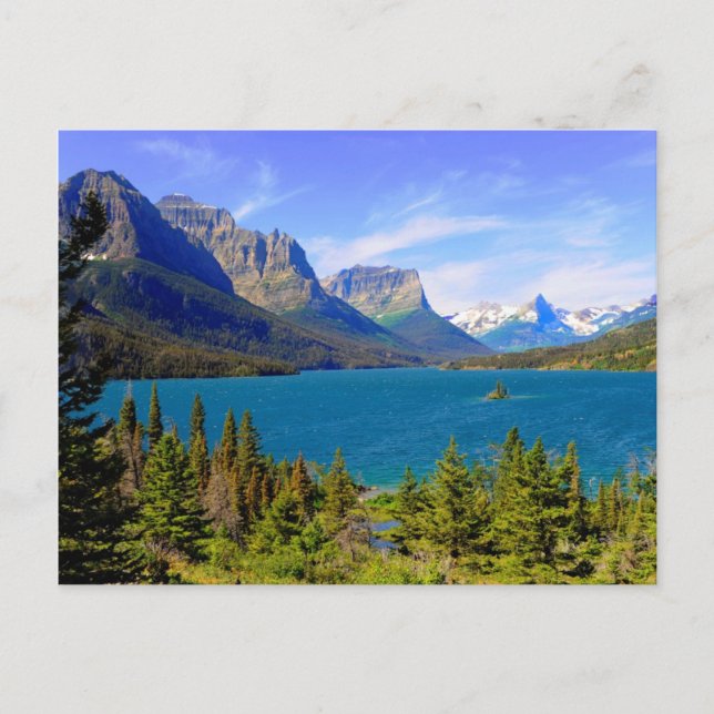 Carte Postale Lac St. Mary, Parc national des Glaciers, Montana (Devant)