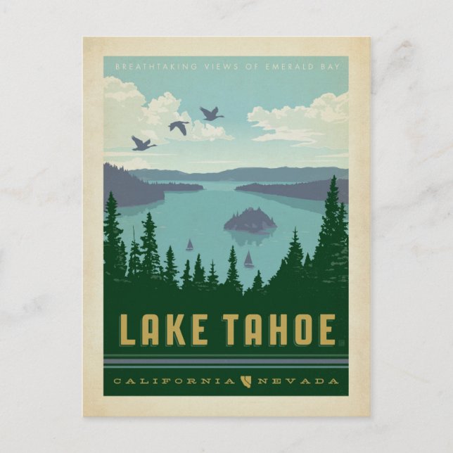 Carte Postale Lac Tahoe | California & Nevada (Devant)