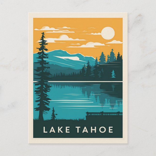 Carte Postale Lac Tahoe Californie Nevada (Devant)