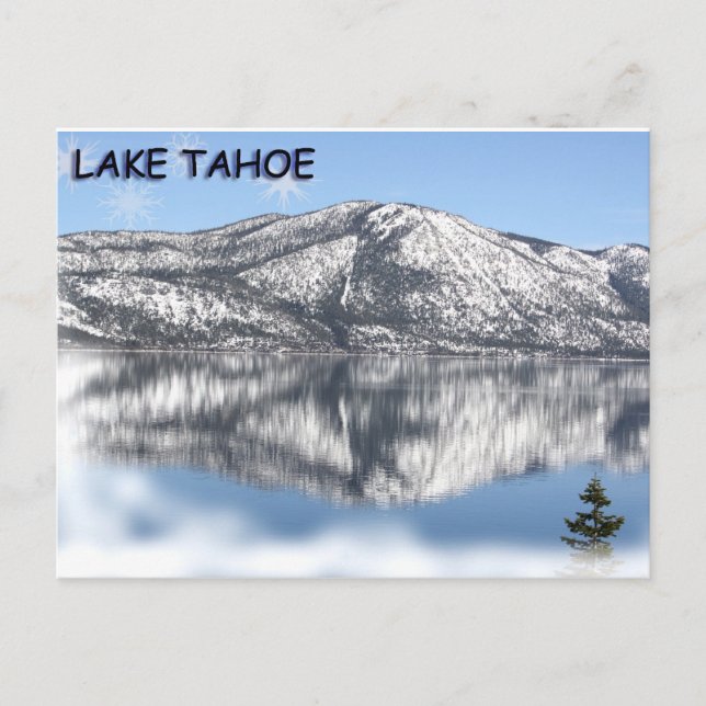 Carte Postale Lac Tahoe Flocon de neige 1 (Devant)