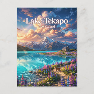 Carte Postale Lac Tekapo Nouvelle-Zélande