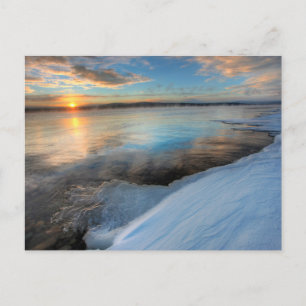 Carte Postale Lac Teslin après une tempête de déblaiement, Yukon