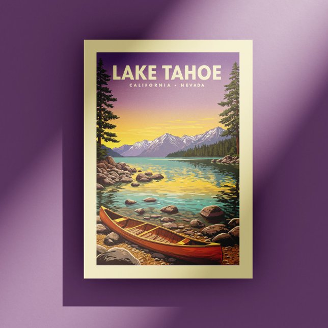Carte Postale Lac vintage Tahoe Californie Nevada (Créateur téléchargé)