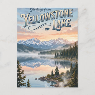 Carte Postale Lac Yellowstone USA