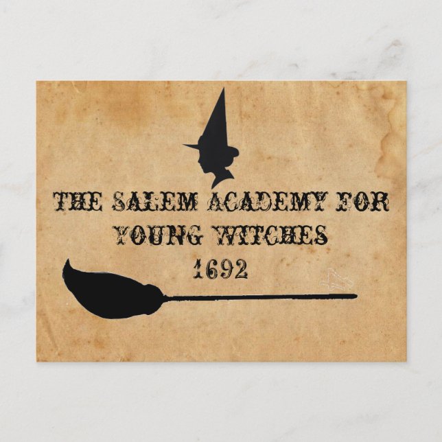 Carte Postale L'Académie de Salem pour jeunes sorcières (Devant)