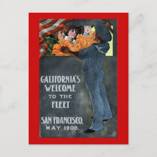 Carte Postale L'accueil de la Californie à la flotte