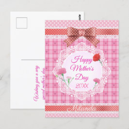 Carte Postale Lace Ribbon Bonne fête des mères