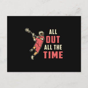 Carte Postale Lacrosse Joueur Lax Sport Stick Sports Drôle Cadea