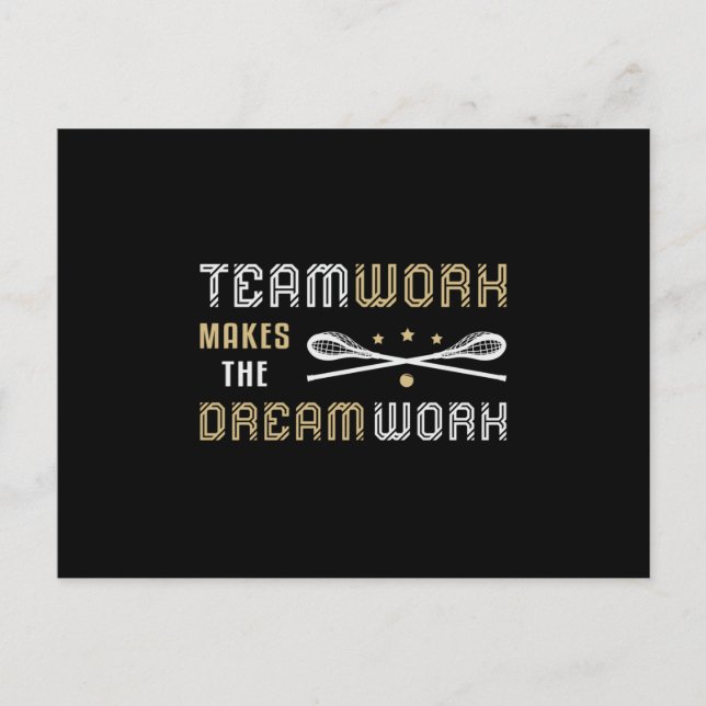 Carte Postale Lacrosse Player Lax Sport Teamwork Drôle cadeau (Devant)