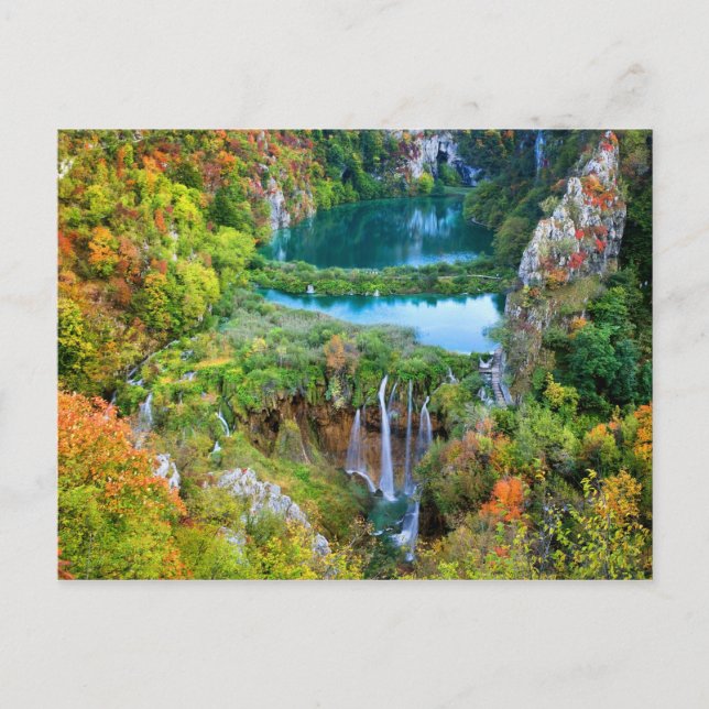 Carte Postale Lacs de Plitvice en Croatie (Devant)