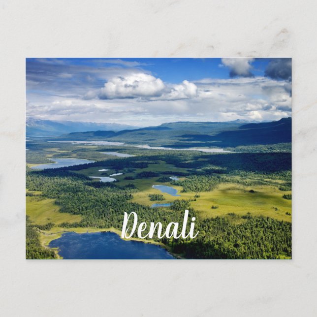 Carte Postale Lacs pittoresques de Denali (Devant)
