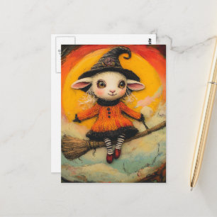 Carte Postale L'adorable sorcière mouton volante