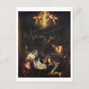 Carte Postale L'Adoration des Bergers (huile sur toile)