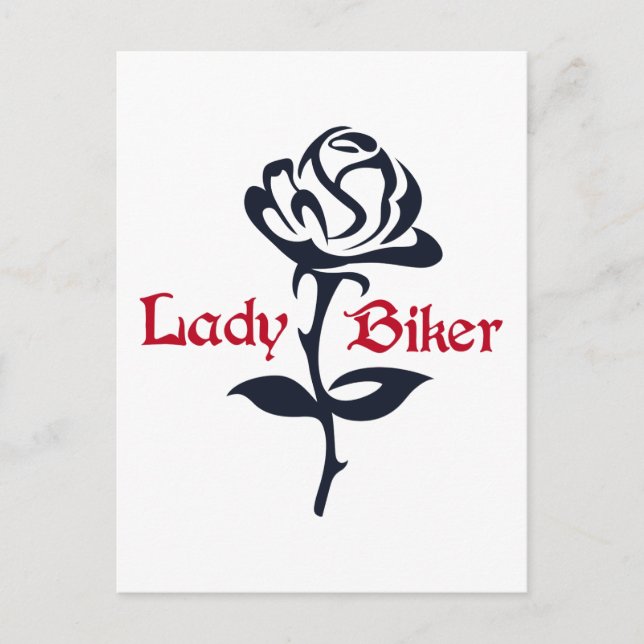 Carte Postale Lady Biker (Devant)