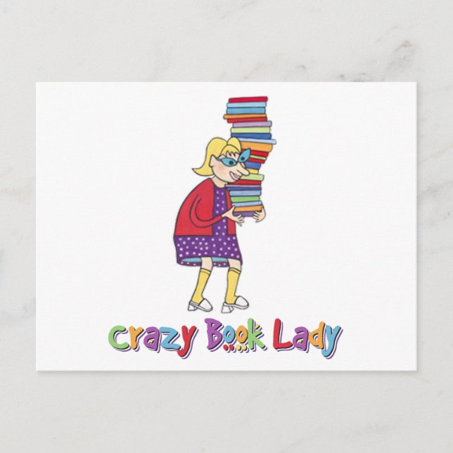 Carte Postale Lady du livre fou (Devant)
