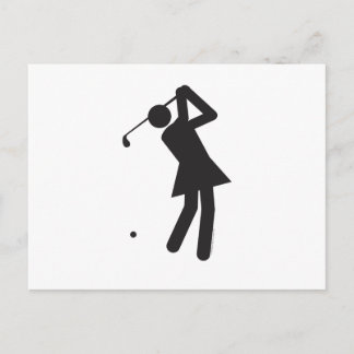 Carte Postale Lady-golfer-T
