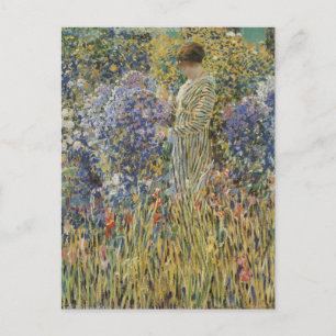 Carte Postale Lady in a Garden par Frederick Frieseke, Art