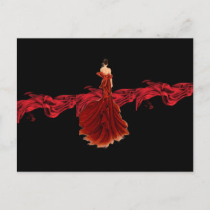 Carte postale Lady in Red