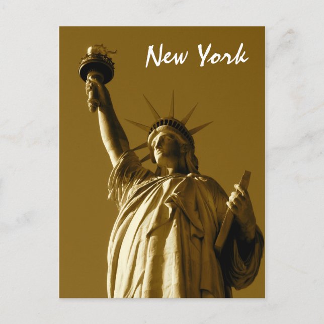 Carte Postale Lady Liberty (sépia) (Devant)