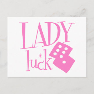 Carte Postale Lady Luck Dice