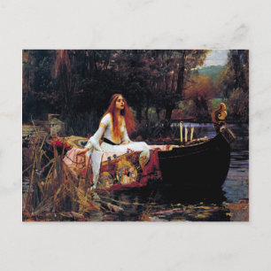 Carte Postale Lady of Shallot sur le bateau JW Waterhouse Fine A