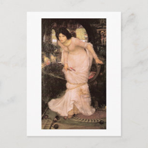 Carte Postale Lady of Shalott regarde Lancelot