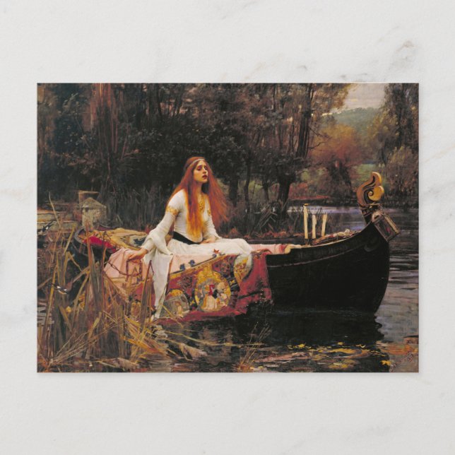 Carte Postale Lady of Shalott Waterhouse Art (Devant)
