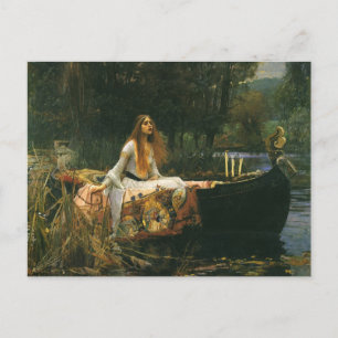 Carte Postale Lady Shalott On Boat par John William Waterhouse