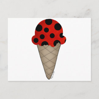 Carte Postale Ladybug cône